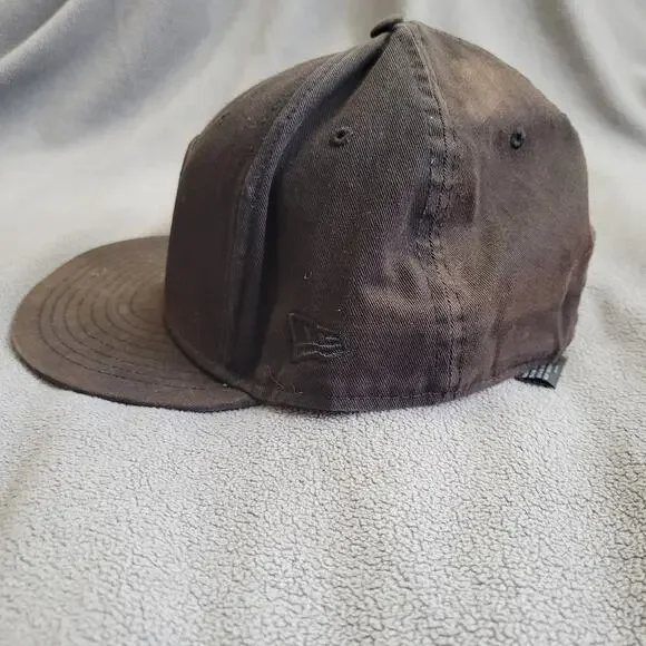 HARLEY DAVIDSON Hat Cap New Era Fitted Brown Distressed Skull Embroidered Fair - Picture 3 of 13
